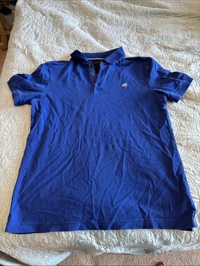 Banana Republic Men's Blue Polo with Embroidered Logo